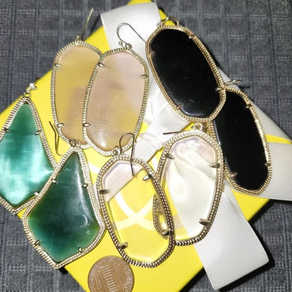 Vintage KENDRA SCOTT - Earring Haul Colorful Stone Drop Earrings - Picture 6 of 6